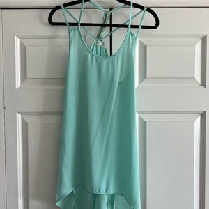 Blue Pepper Strappy Lightweight Flowy Tank Top Tunic, Women's Size Small